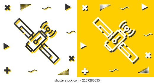 satellite line icon. Simple outline style.satellite linear sign. Vector illustration isolated on white background. Editable stroke EPS 10