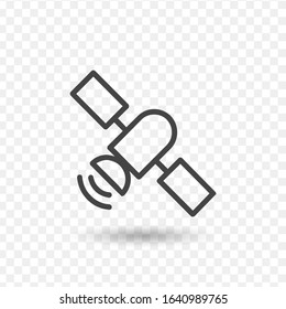 satellite line icon. Stock Vector illustration isolated on background.
