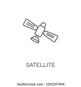 Satellite linear icon. Satellite concept stroke symbol design. Thin graphic elements vector illustration, outline pattern on a white background, eps 10.