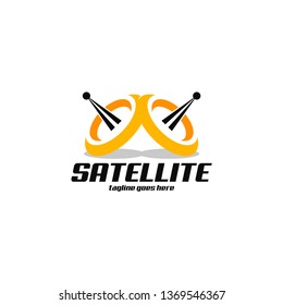 Satellite Logo Design Stock Vector (Royalty Free) 1369546367 | Shutterstock