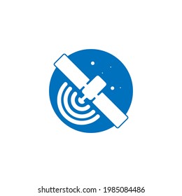 Satellite logo design for technology concept