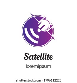 Satellite Logo Symbol Icon Template Design Stock Vector (Royalty Free ...