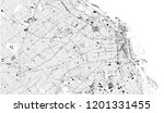 Satellite map of Buenos Aires, Argentina, city streets. Street map, city center. South America