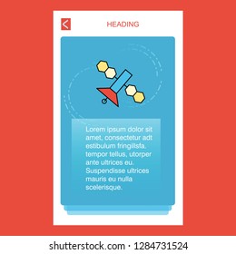Satellite  mobile vertical banner design design. Vector