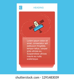 Satellite  mobile vertical banner design design. Vector