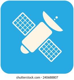 Satellite, modern flat icon