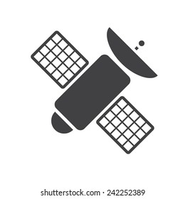Satellite, modern flat icon