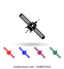 satellite multi color icon. Elements of science set. Simple icon for websites, web design, mobile app, info graphics
