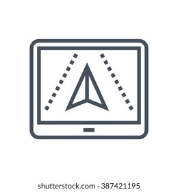 Satellite navigation system icon suitable for info graphics, websites and print media and  interfaces. Line vector icon.