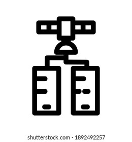 satellite network icon or logo isolated sign symbol vector illustration - high quality black style vector icons
