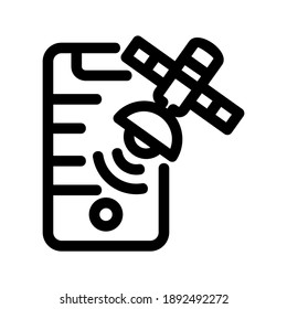 satellite network icon or logo isolated sign symbol vector illustration - high quality black style vector icons
