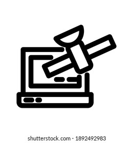 satellite network icon or logo isolated sign symbol vector illustration - high quality black style vector icons
