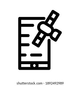 satellite network icon or logo isolated sign symbol vector illustration - high quality black style vector icons

