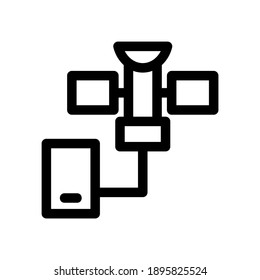 satellite network icon or logo isolated sign symbol vector illustration - high quality black style vector icons
