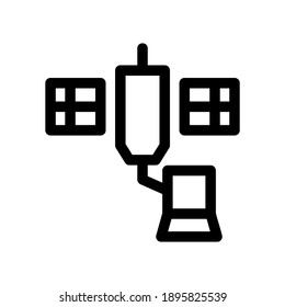 satellite network icon or logo isolated sign symbol vector illustration - high quality black style vector icons
