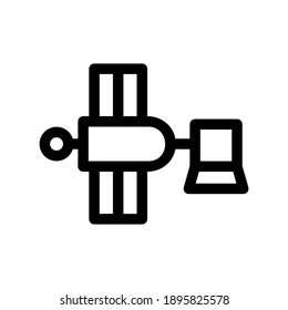 icono de red satelital o logotipo símbolo de señal aislado ilustración vectorial - iconos vectoriales de estilo negro de alta calidad
