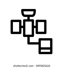satellite network icon or logo isolated sign symbol vector illustration - high quality black style vector icons
