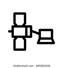 satellite network icon or logo isolated sign symbol vector illustration - high quality black style vector icons
