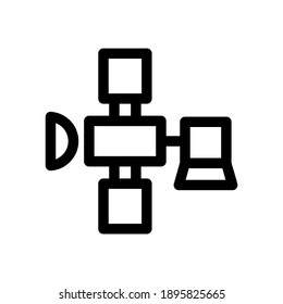 satellite network icon or logo isolated sign symbol vector illustration - high quality black style vector icons
