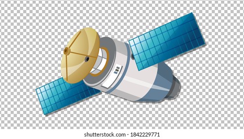 Satellite on transparent background illustration