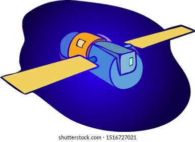 Satellite in orbit of the earth.