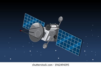 A satellite in outer space illustration