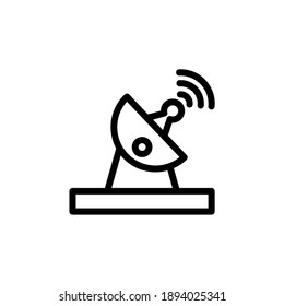 satellite outline Icon. internet of think vector illustration on white background