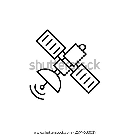 satellite outline icon vector design illustration