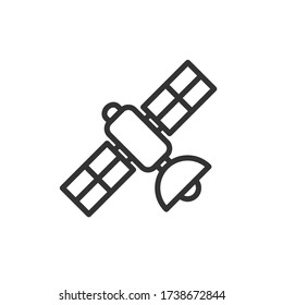 Icono de contorno de satélite. Ilustración vectorial.