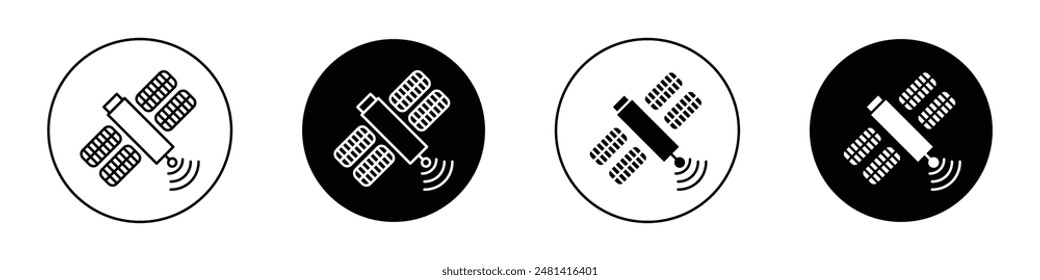 Satellite outlined icon vector collection.