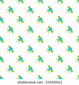 Satellite pattern. Cartoon illustration of satellite vector pattern for web