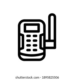 satellite phone icon or logo isolated sign symbol vector illustration - high quality black style vector icons

