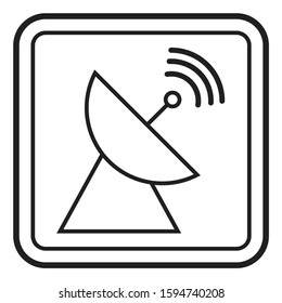 
Satellite Plate Icon vector illustration