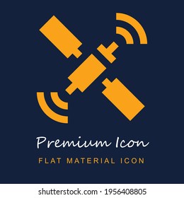 Material satelital premium ui ux icono vector aislado en colores azul marino y naranja