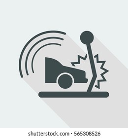 Satellite protection for car crashes - Vector web icon