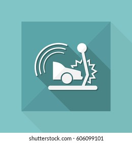 Satellite protection for car crashes - Vector web icon