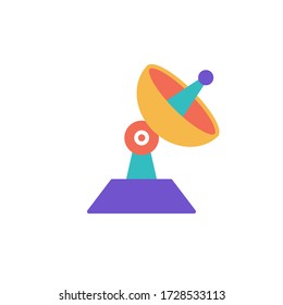 satellite radar icon flat design vector. isolated on white background