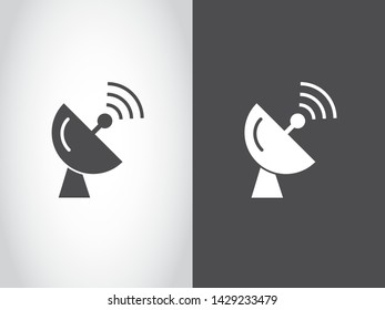 Satellite Radar Receiver Data Communications Connections Icon Symbol
