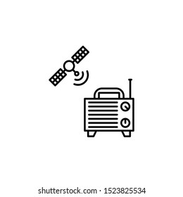 Satellite radio icon. Element of satellite thin line icon