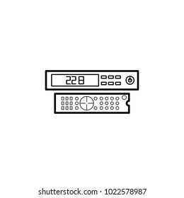 satellite receiver icon. Element of home appliances for mobile concept and web apps. Thin line icon for website design and development, app development. Premium icon on white background