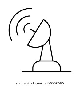 Satellite Receiver Line Icon. Device, Technology, Smart Device, AI Line Editable Stroke Icons