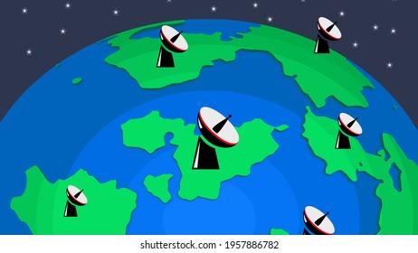 Satellite receiver located on the earth