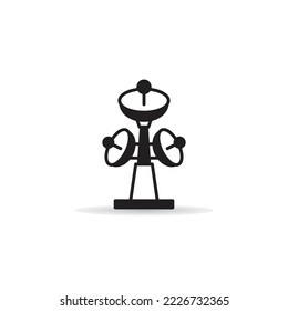 icono de torre del receptor de satélite en fondo blanco