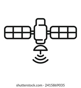 Satellite road sensor icon outline vector. Safety system. Traffic control