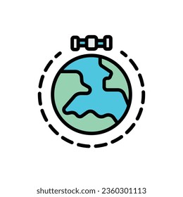 Satellite Rotation Icon Vector illustration