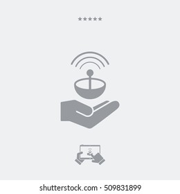 Satellite Services - Vector web icon