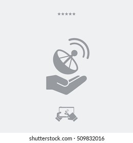 Satellite Services - Vector web icon