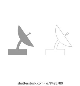 Satellite  set  icon .