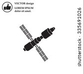 Satellite sign icon, vector illustration. Flat design style