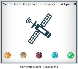 Satellite sign icon, vector illustration. Flat design style